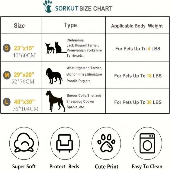 Large Pet Blanket Pink Paw Print Soft Fleece Dog Cat Fluffy warm 29"x40" NEW - Picture 7 of 7